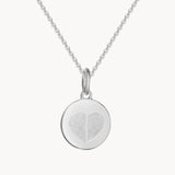 Fingerabdruck Kette Silber Herz