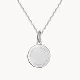 Personalisierte Kette "Circle" - 925 Sterling Silber - Runder Anhänger
