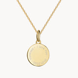 Personalisierte Kette "Circle" - 14kt. vergoldet - Runder Anhänger