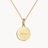 Namenskette mit Schleifen - Runder Anhänger 925 Silber