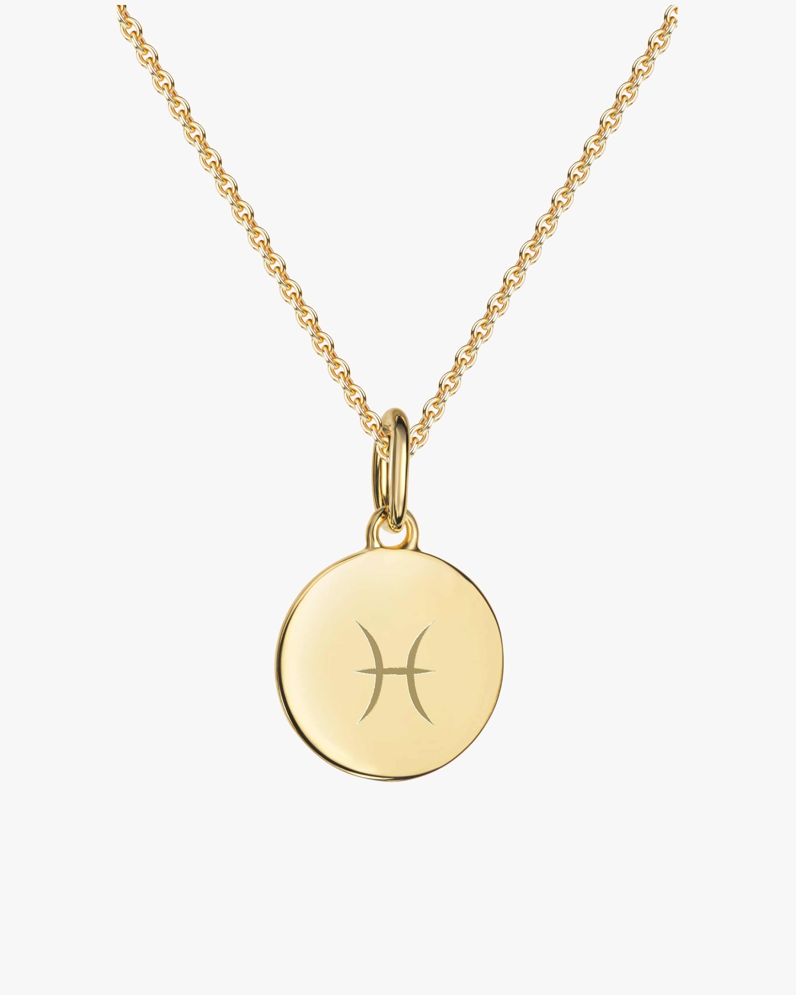 Sternzeichen Kette Fisch Gold