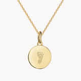 Fußabdruck Kette vergoldet