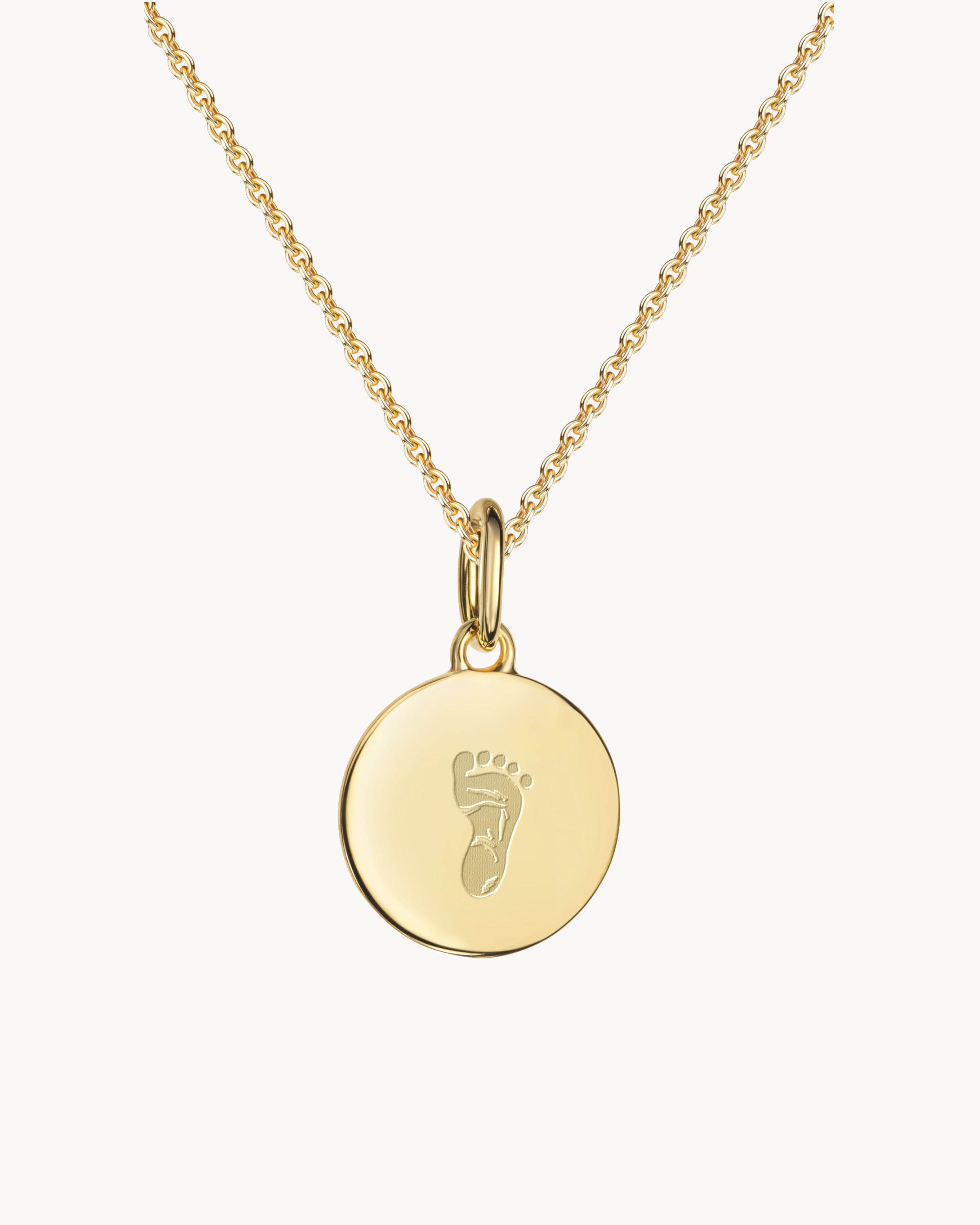 Fußabdruck Kette vergoldet