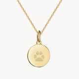 PfotenabdruckKette Gold rund
