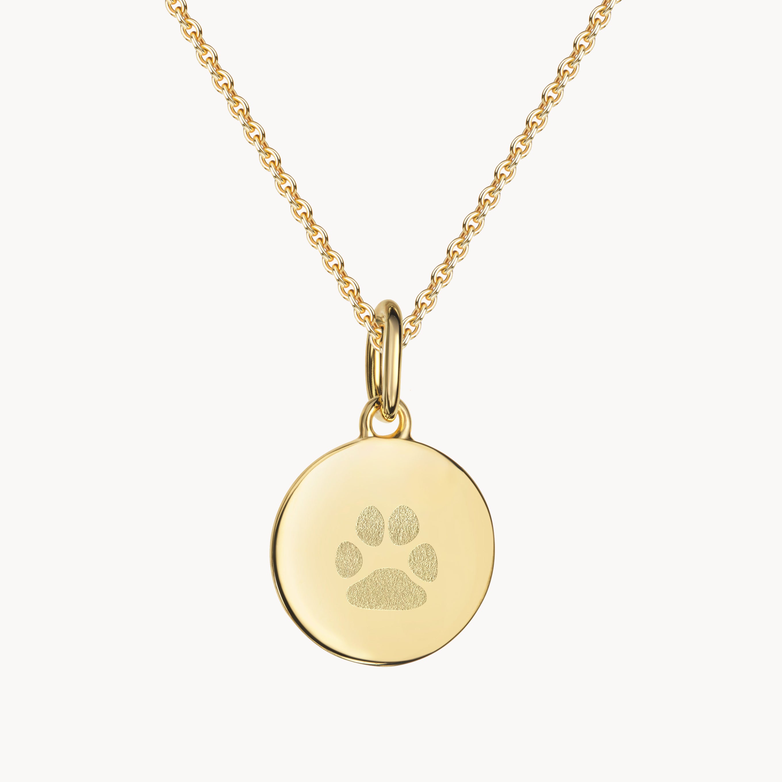 PfotenabdruckKette Gold rund