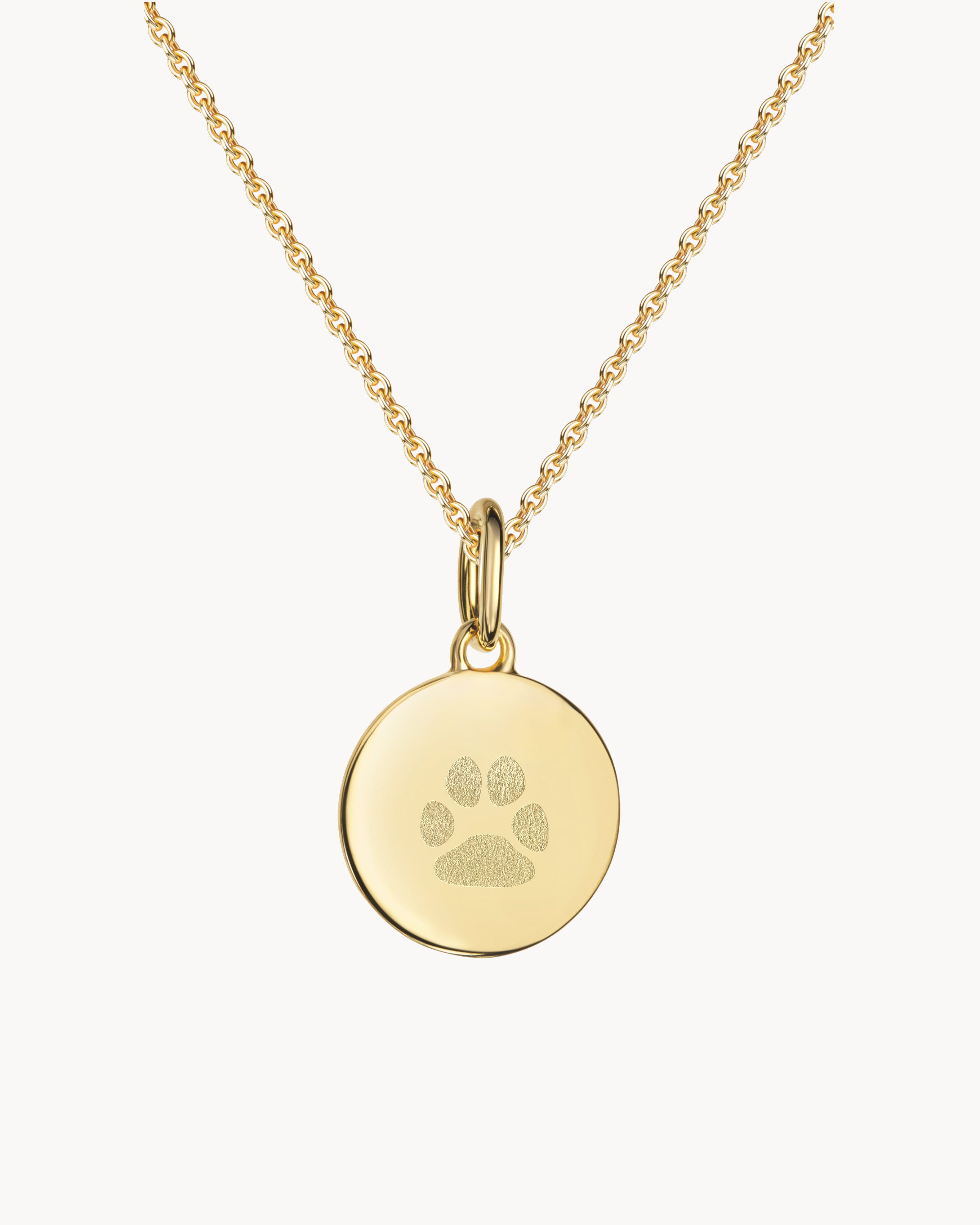 PfotenabdruckKette Gold rund