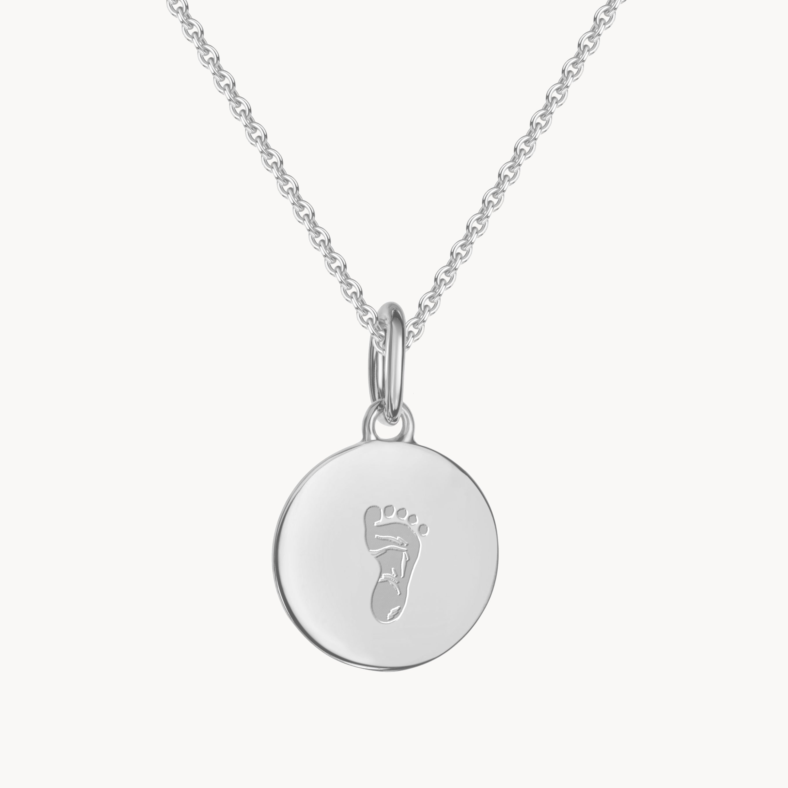 Fußabdruck Kette Silber