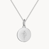 Geburtsblumen Kette Silber