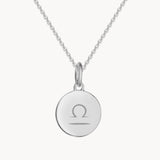 Sternzeichen Kette - Runder Anhänger 925 Silber