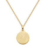 Fingerabdruck Kette 585er Gold ganzflächig - Runder Anhänger