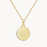 Fingerabdruck Kette 333er Gold ganzflächig - Runder Anhänger