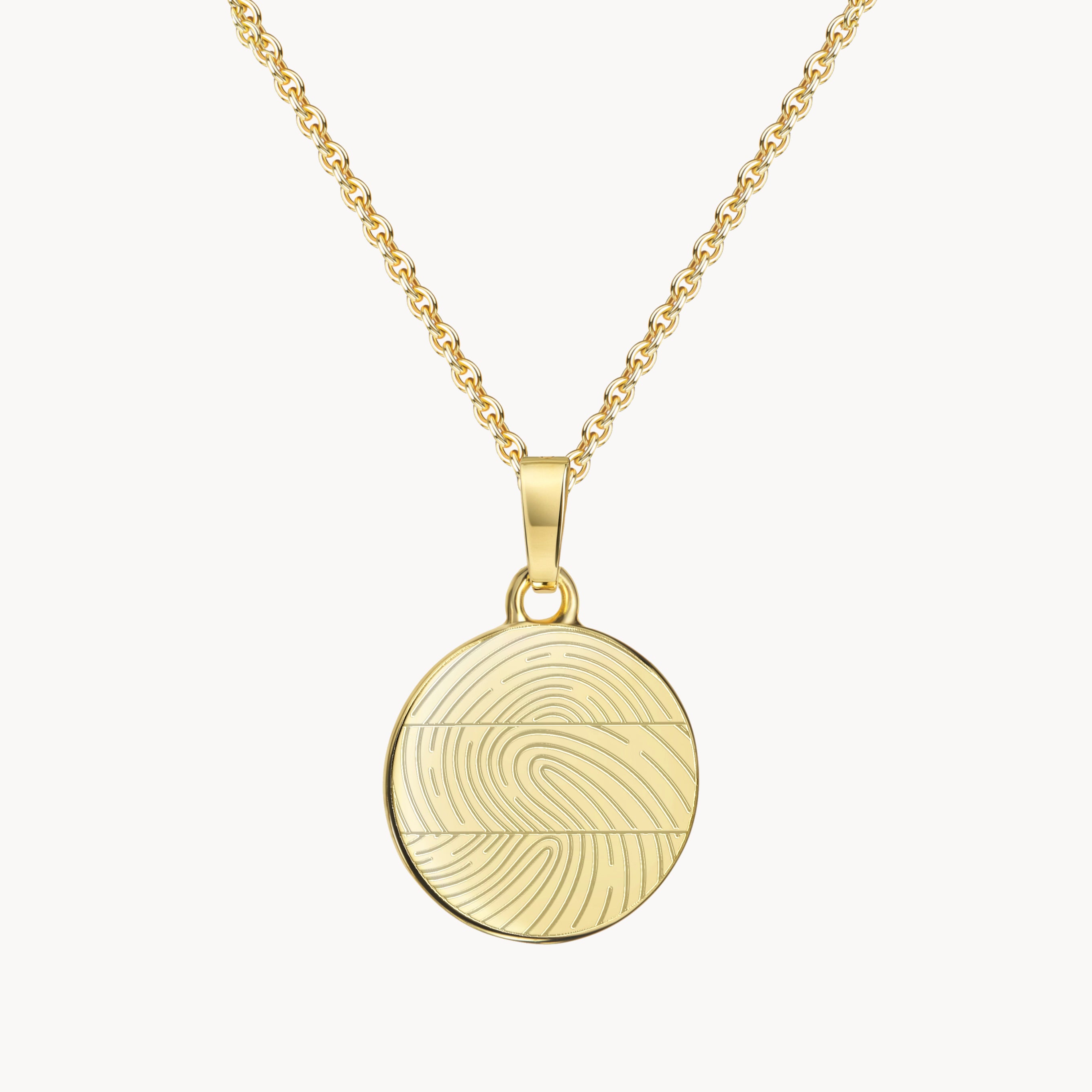 Drei Fingerabdruck Kette Gold
