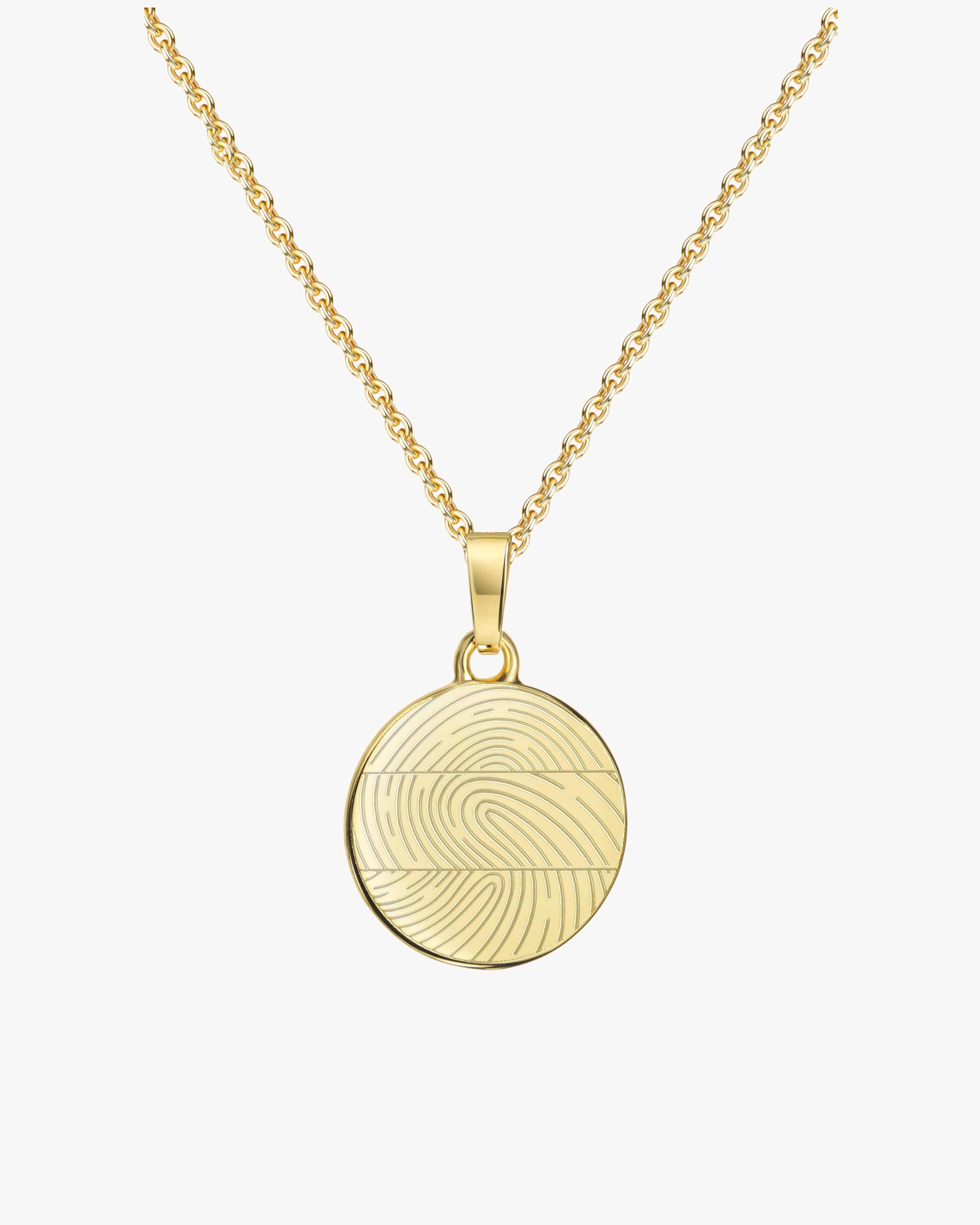 Drei Fingerabdruck Kette Gold