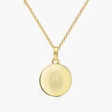 Fingerabdruck Kette 333er Gold einzeln - Runder Anhänger