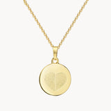 Fingerabdruck Kette Herz Echtgold