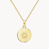 Pfotenabdruck Kette Gold