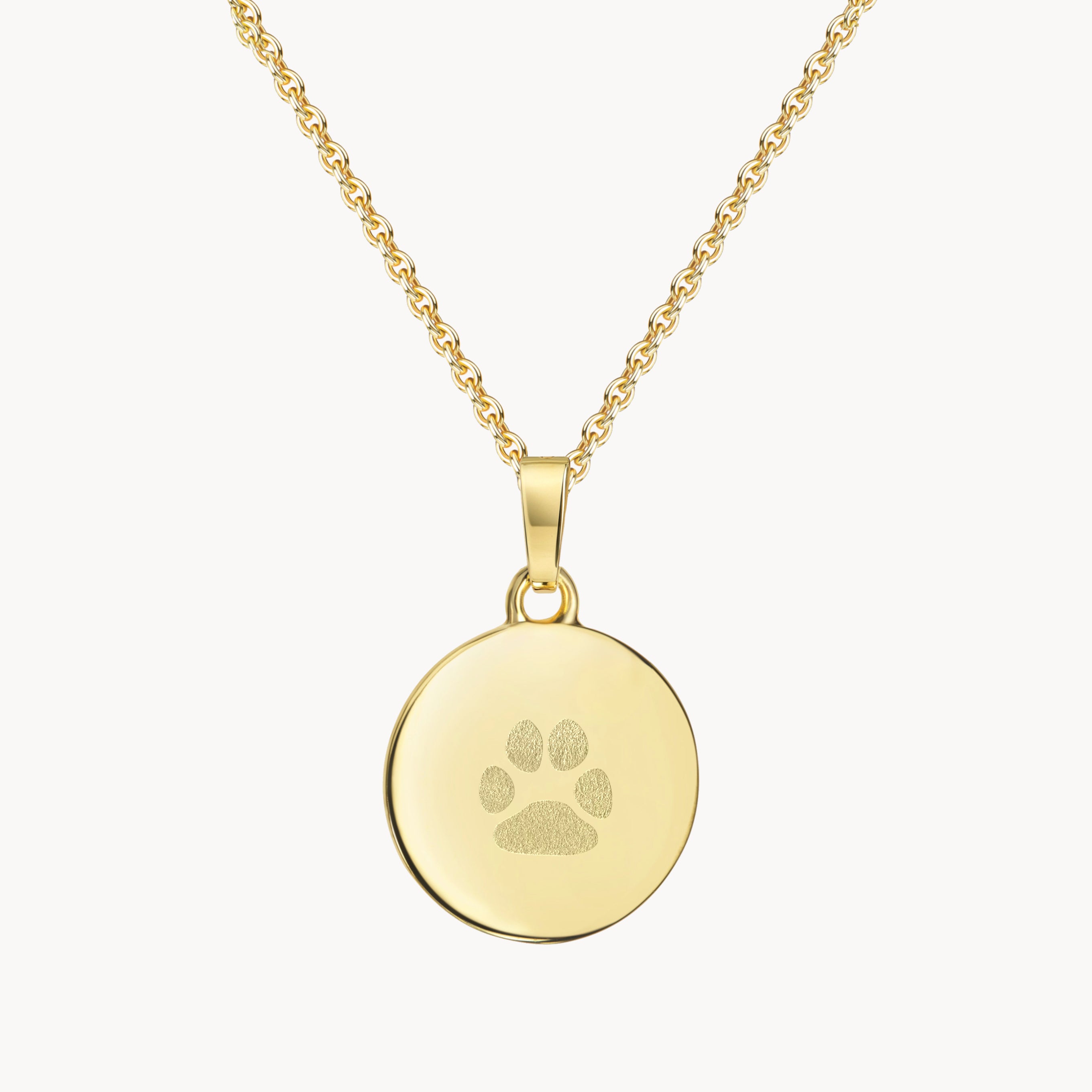 Pfotenabdruck Kette Gold