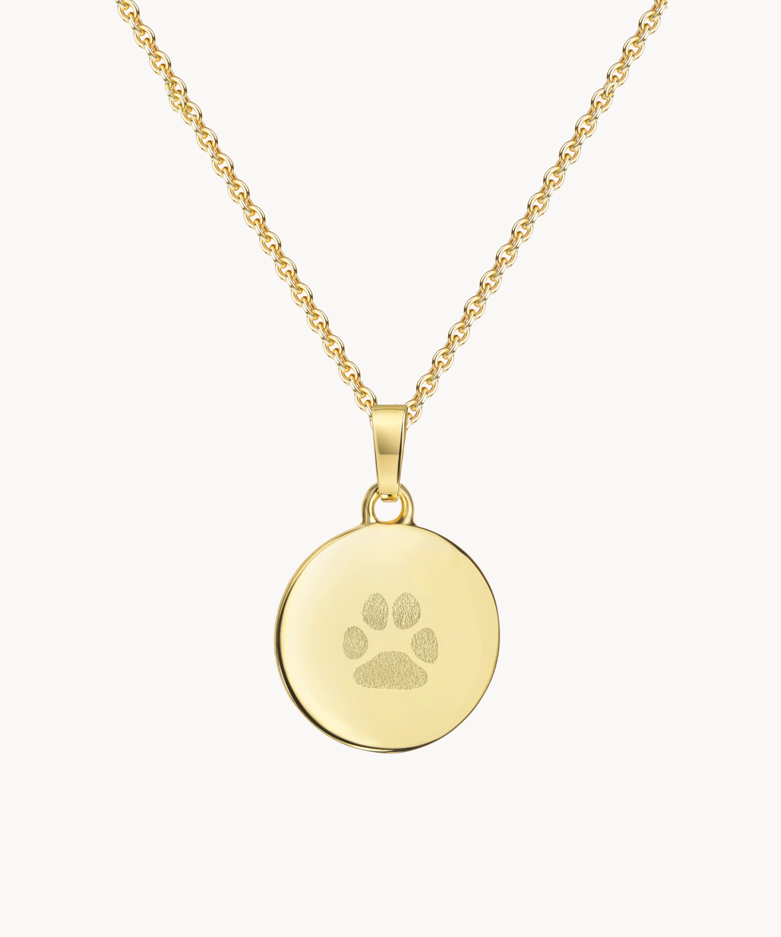 Pfotenabdruck Kette Gold