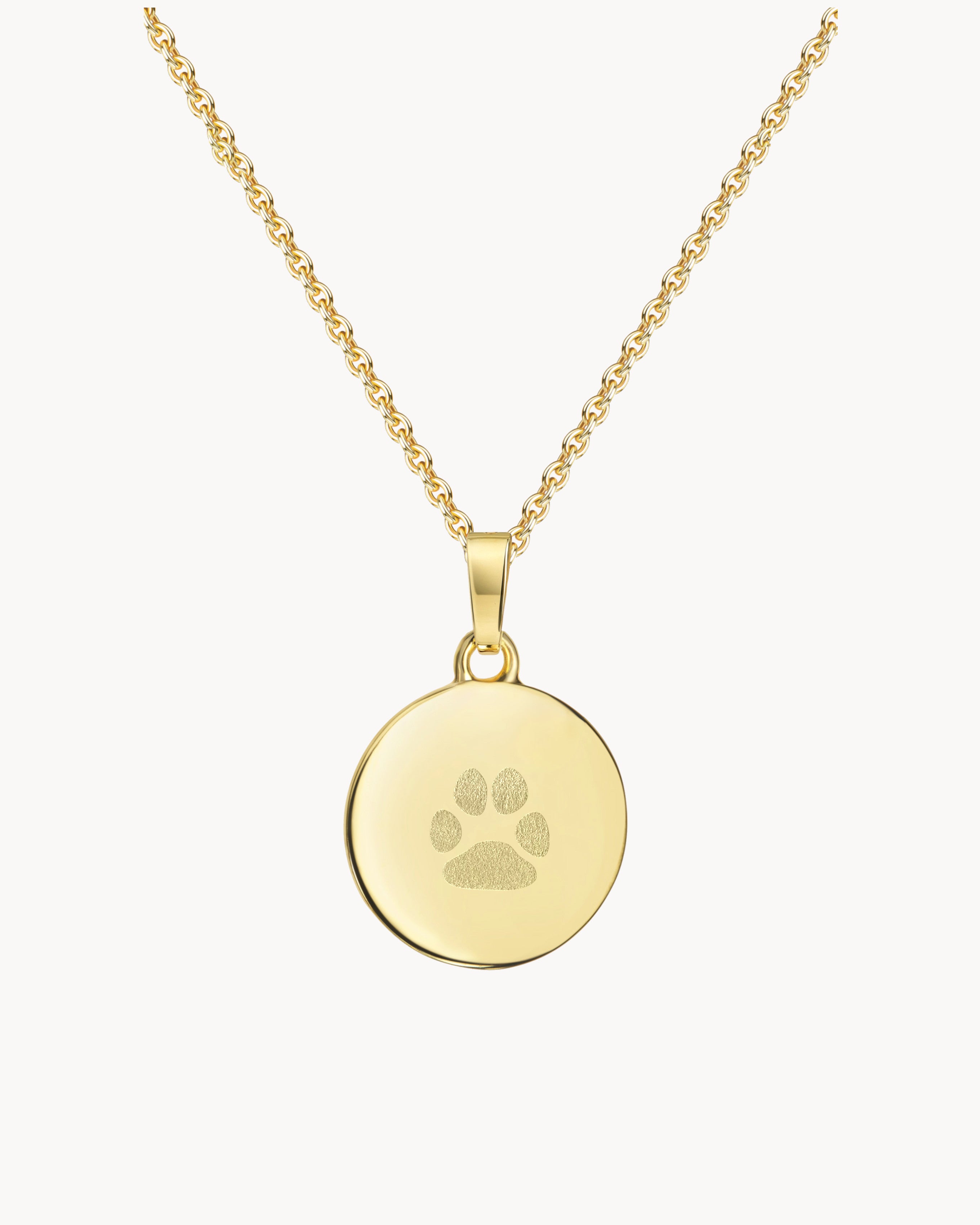 Pfotenabdruck Kette Gold