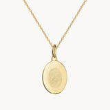 Fingerabdruck Kette einzelner Abdruck - Ovaler Anhänger