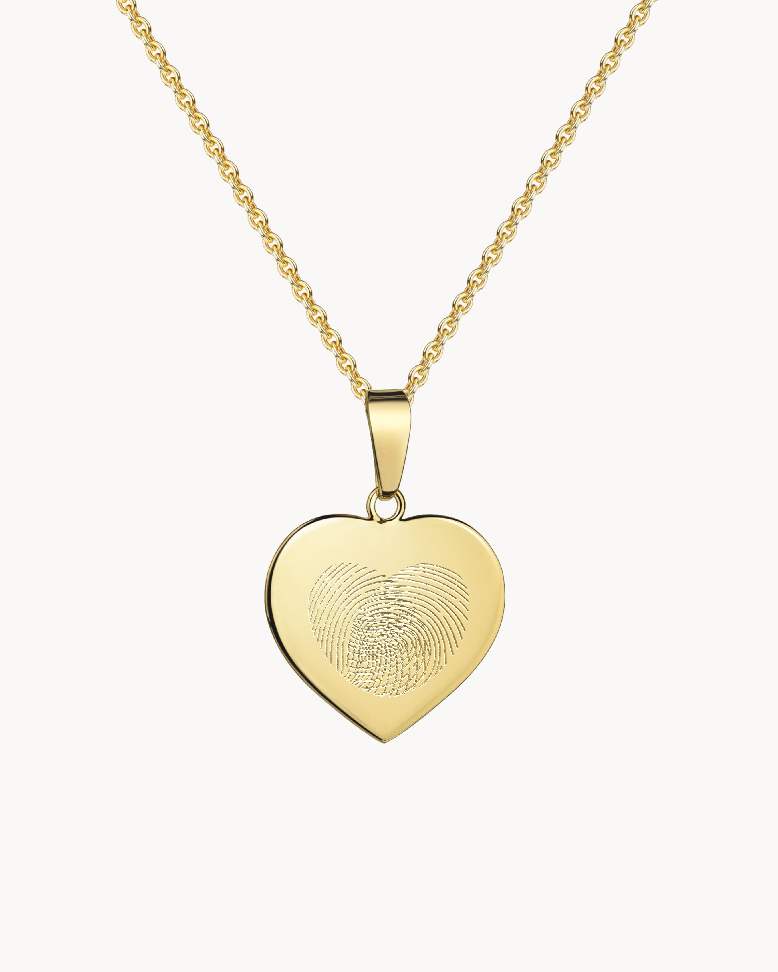 Herz Anhaenger Fingerabdruck Kette