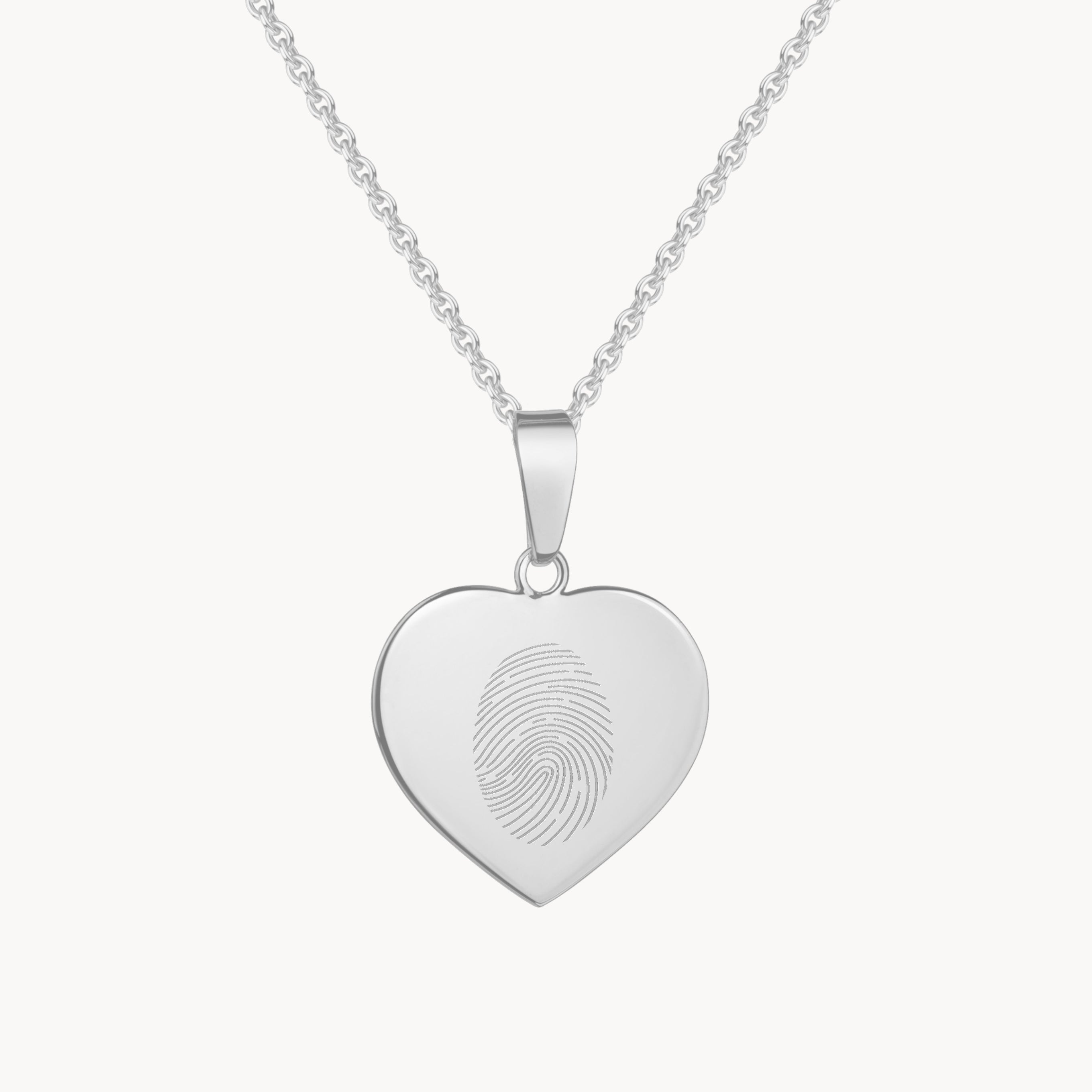 Fingerabdruck Kette Silber