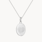 Fingerabdruck Kette Silber Herz zwei