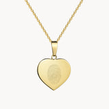 Fingerabdruck Kette einzelner Abdruck - Herz Anhänger