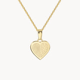 Nasenabdruck & Fingerabdruck Kette - 333 Gold - Herz Anhänger
