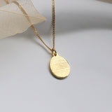 Fingerabdruck Kette Drei Abdrücke - Ovaler Anhänger