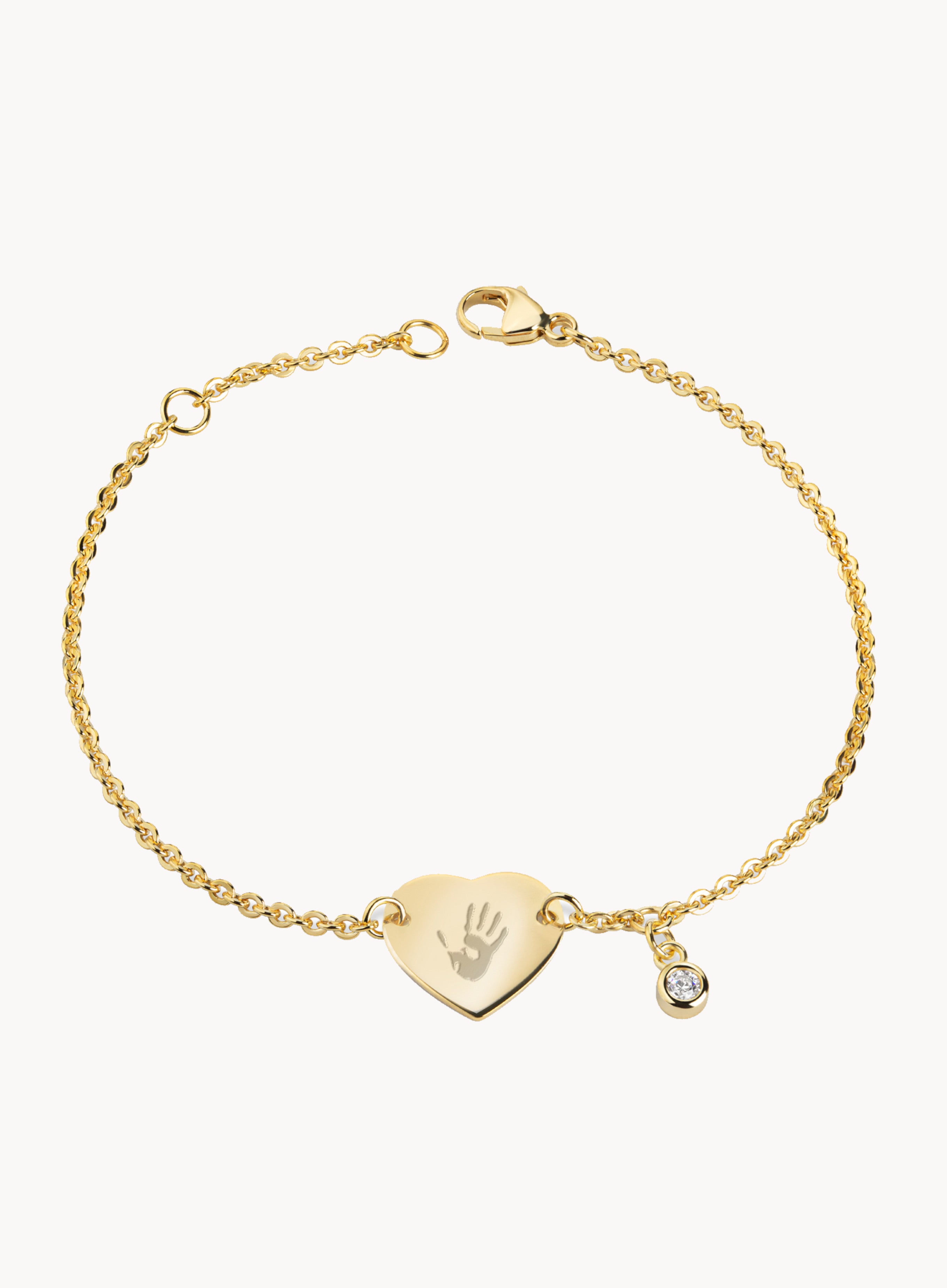 Handabdruck Armband Gold