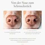 Nasenabdruck & Fingerabdruck Kette - 333 Gold - Herz Anhänger