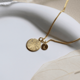 Fingerabdruck Kette zwei Abdrücke - Runder Anhänger