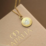 Fingerabdruck Kette zwei Abdrücke als Herz - Runder Anhänger