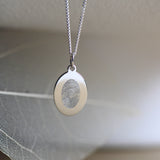 Fingerabdruck Kette einzelner Abdruck - Ovaler Anhänger