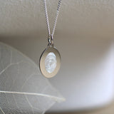 Fingerabdruck Kette einzelner Abdruck - Ovaler Anhänger