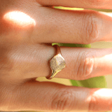 Fingerabdruck Ring - einzelner Abdruck - Runder Siegelring