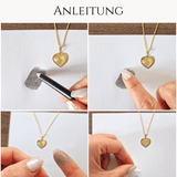 Fingerabdruck Kette 333er Gold ganzflächig - Runder Anhänger