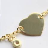 Fingerabdruck Armband Herz - 333er Gold - Herz Anhänger und Zirkonia