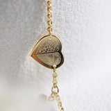 Nasen- Fingerabdruck Armband - 333er Gold - Herz Anhänger und Zirkonia