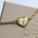 Fingerabdruck Armband Herz - 333er Gold - Herz Anhänger und Zirkonia