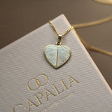 Fingerabdruck Kette Herz Abdruck Halb Halb- Herz Anhänger