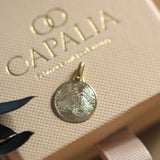 Fingerabdruck Kette 585er Gold ganzflächig - Runder Anhänger