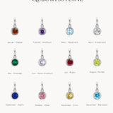 Geburtsblumen Kette - Runder Anhänger 925 Silber