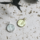 Fingerabdruck Kette halb halb - Runder Anhänger