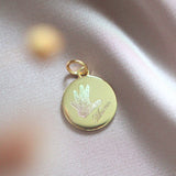 Handabdruck Kette - Runder Anhänger