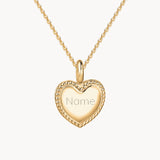 Namenskette - 5 Milliemes vergoldet - Herz - Anhänger