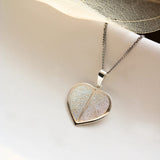 Fingerabdruck Kette Herz Abdruck Halb Halb - Herz Anhänger