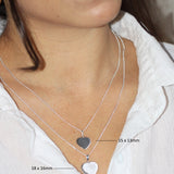 Fingerabdruck Kette Herz Abdruck Halb Halb - Herz Anhänger