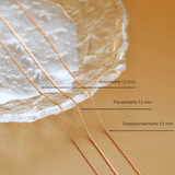 Handabdruck Kette Herz Anhänger rosévergoldet